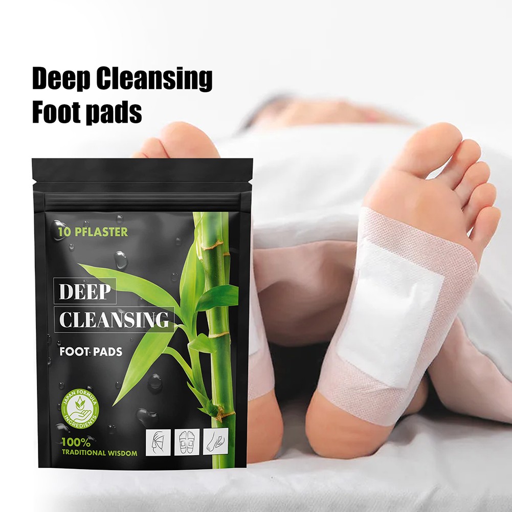 Detox Foot Patches for Stress Relief Deep Sleep Herbal Detox Natural Clean Body Detox Cleansing Herbal Adhesive Health Pads
