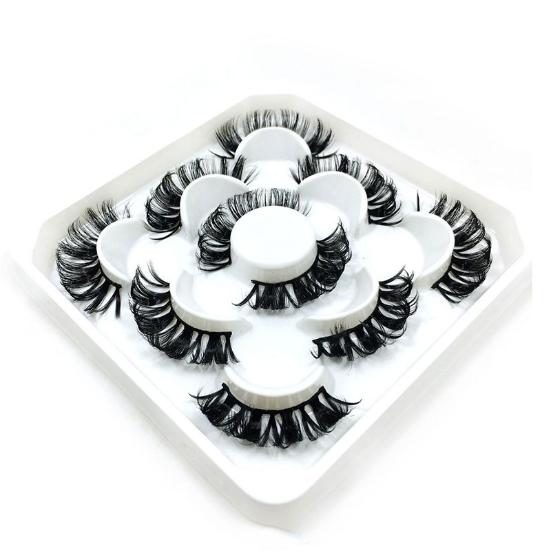 Lashes DD Curl 23-28mm Russian Volume Mink Lashes 3D Mink Eyelashes Lashes Reusable Fluffy False Lashes Russian