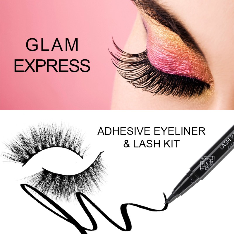 9D False Eyelashes Set Imitation Mink Hair Self Adhesive Eyeliner Pen Waterproof Reusable Makeup Cosmetic Tools TSLM1