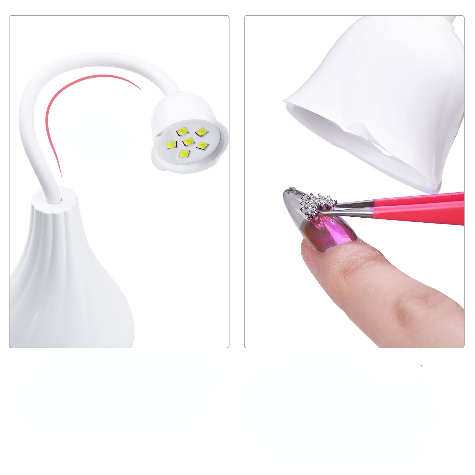 Manicure Rose Phototherapy Lamp Portable USB Non-Black Hand Quick Drying Nail Gel Phototherapy Machine