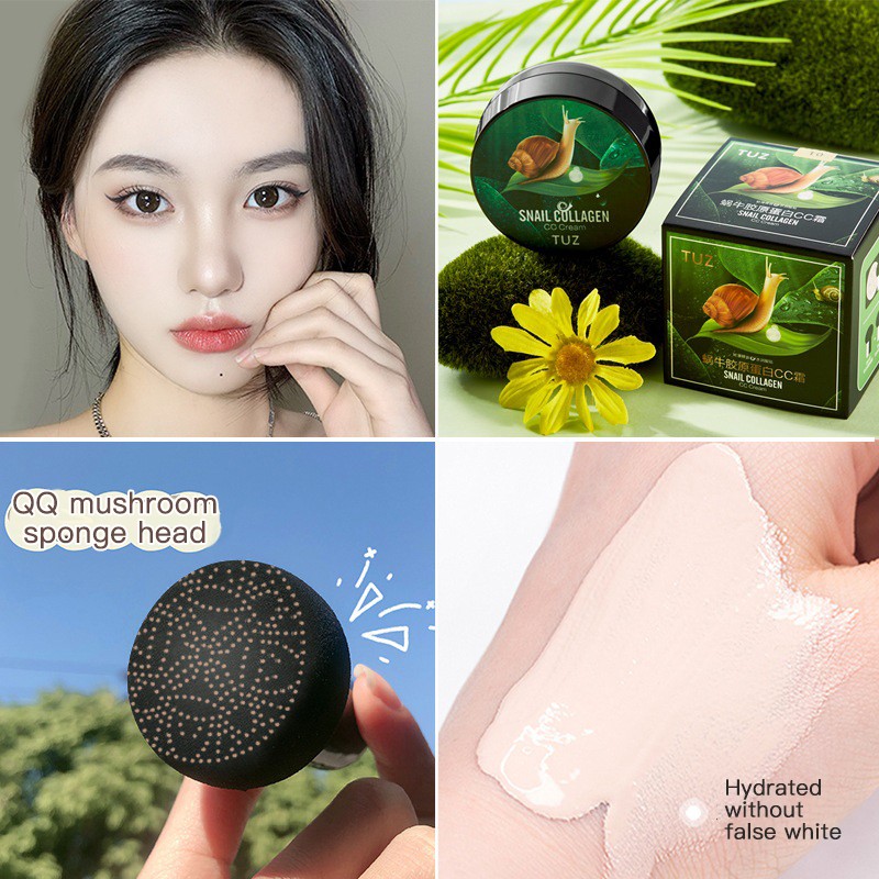 BB Air Cushion Foundation Mushroom Head CC Cream Concealer Brightening Makeup Waterproof Brighten Face Base Tone Cosmetics