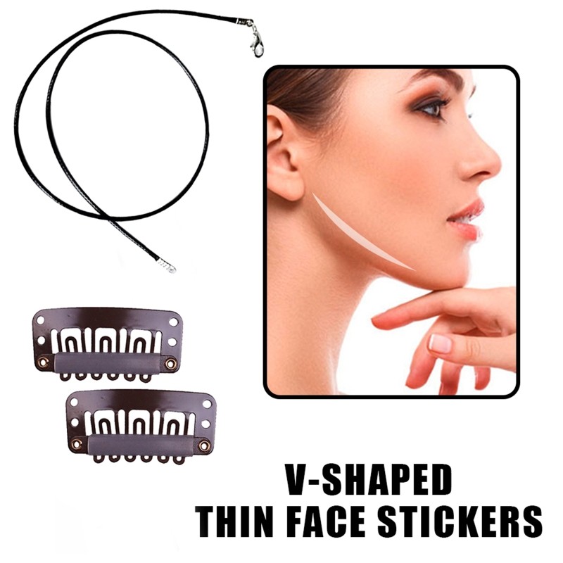 D2TA 10pcs/set V-Line V Shape Stickers Face Slimming Tighten Tape Face Neck Lift Sticker Tighten Chin Lifting Skin Care