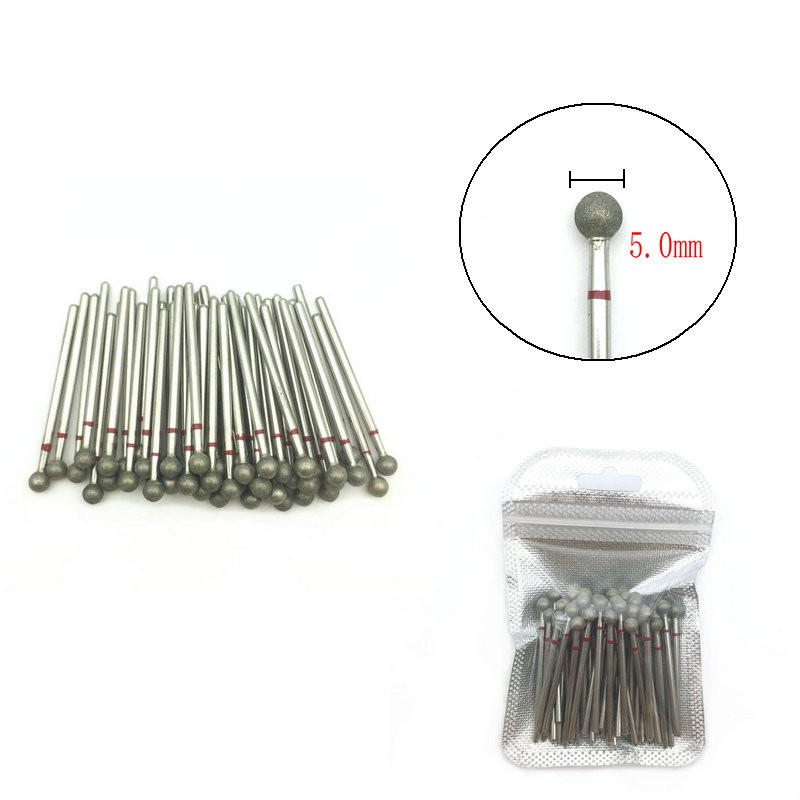 50pcs/set Nail Drill Bit Set Cutter Dental Diamond Grinding Polish Burs Dental Lab Polisher 2.35mm Shank Nail Tools