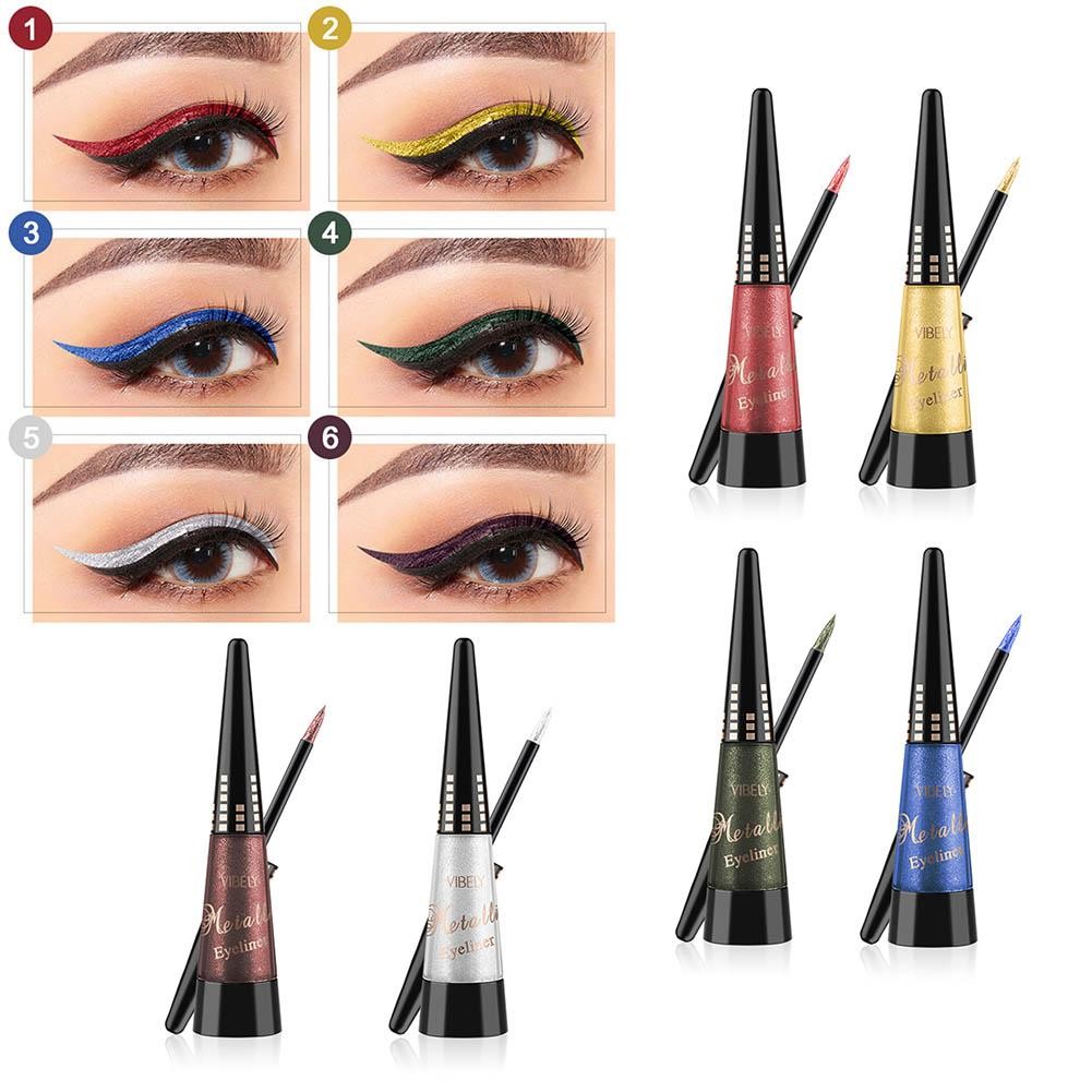 1pc Colorful Glitter Shimmer Liquid Eyeliner Diamond High Glossy Eyeliner Permanent Waterproof Liquid Eye Shadow Pencil