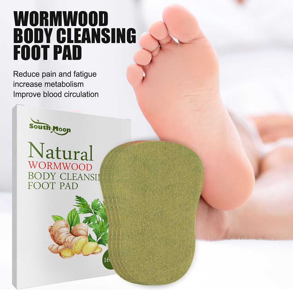 16pcs Detox Wormwood Foot Patch Relieve Pain Plaster Relieve Stress Help Sleep Weight Loss Body Slimming Detox Pad