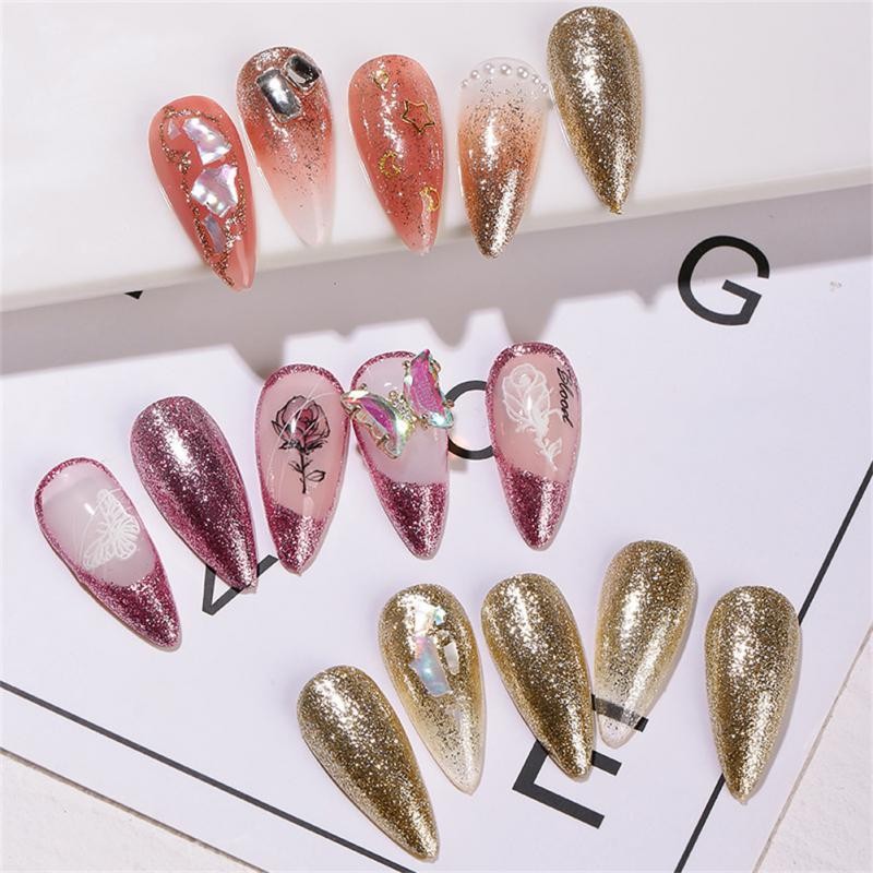 Nail Art Line Gel Polish Nail High Density Platinum Glue Glittering Painted Phototherapy Glitter Metallic Glitter Painting Platinum TSLM1