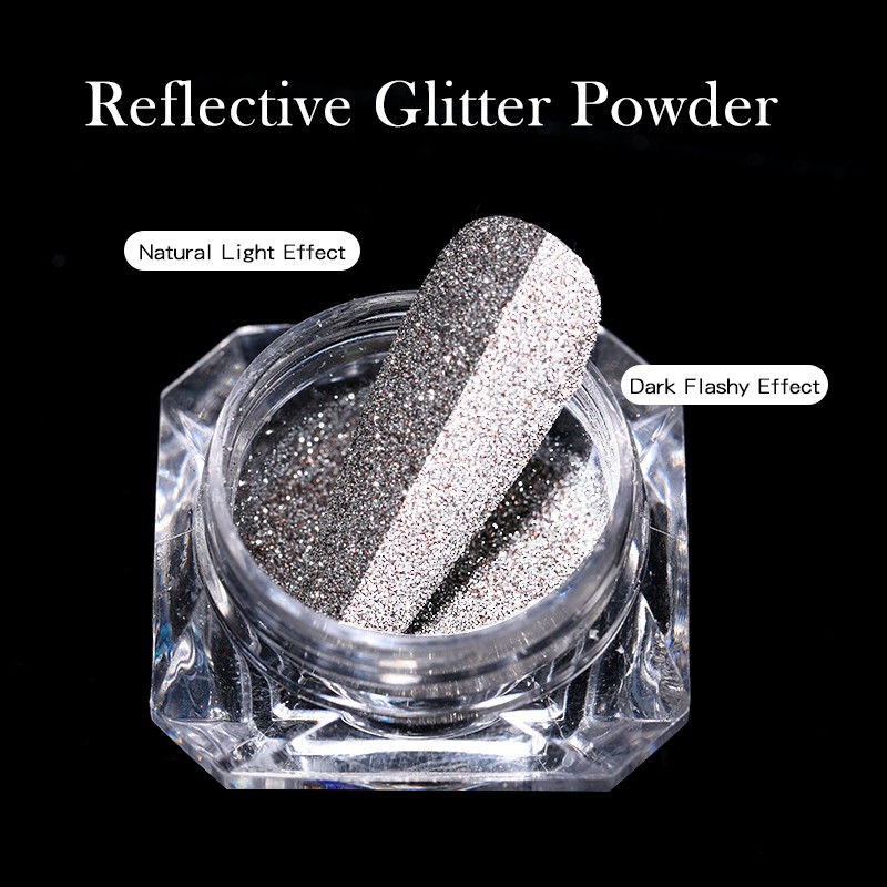 Born Pretty Reflective Glitter Powder Bright Light Shining Nail Chrome Pigment Dust Powder Nail Decoration for Gel Polish