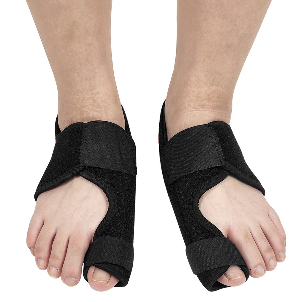 1 Pair Straightener Valgus Bunion Corrector Toe Separator Support Orthopedic Elastic Foot Care Adjustable Strap Soft