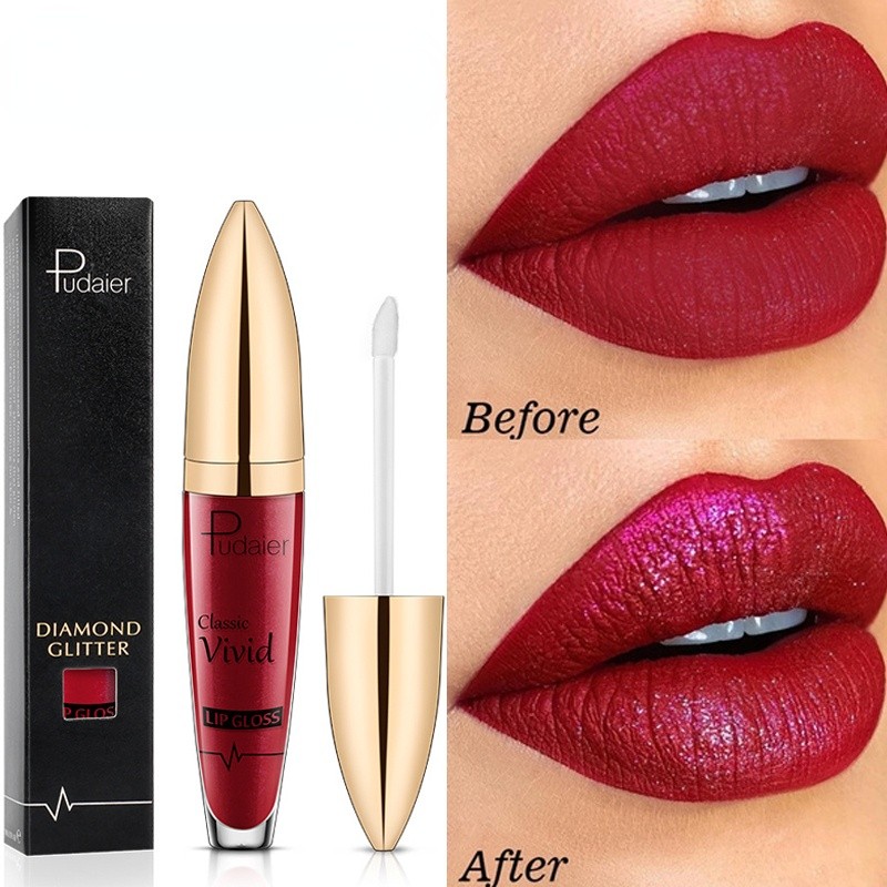 18 Color Matte To Glitter Shimmer Liquid Lipstick Shiny Diamond Lip Gloss Waterproof Long Lasting Pearl Lipgloss Women Lips Makeup