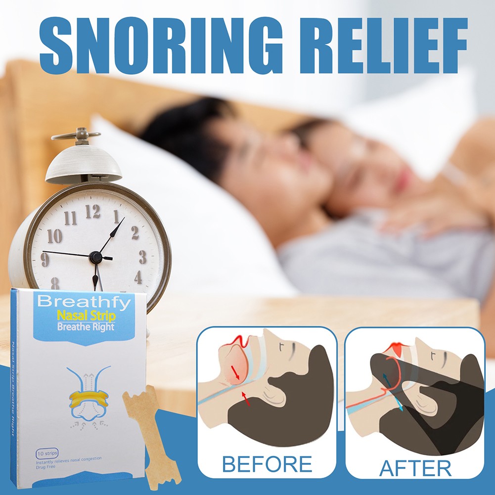 10pcs Anti Snoring Congestion Nasal Strips Easier Better Breathe Relief Strips Anti Snoring Congestion Easier Better