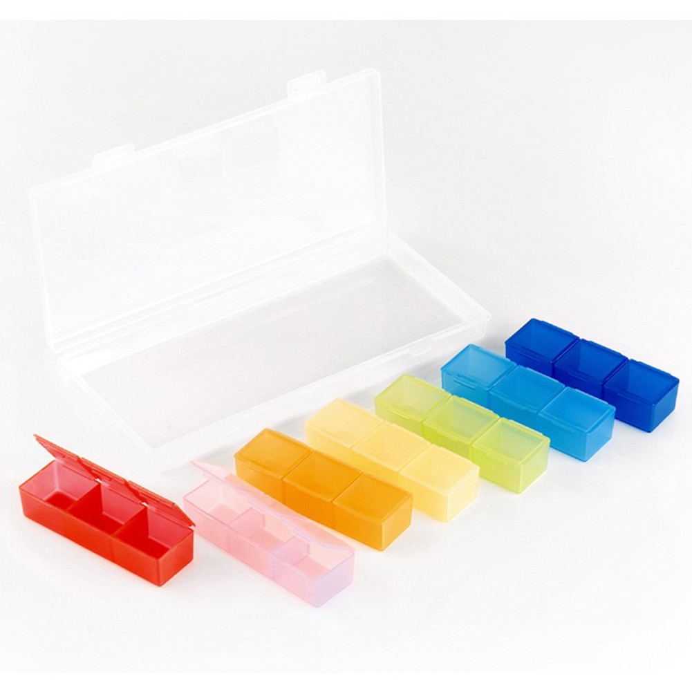 7 Days Weekly Candy Pill Case Medicine Tablet Dispenser Organizer Pill Box Splitter Pill Storage Box Organizer Container