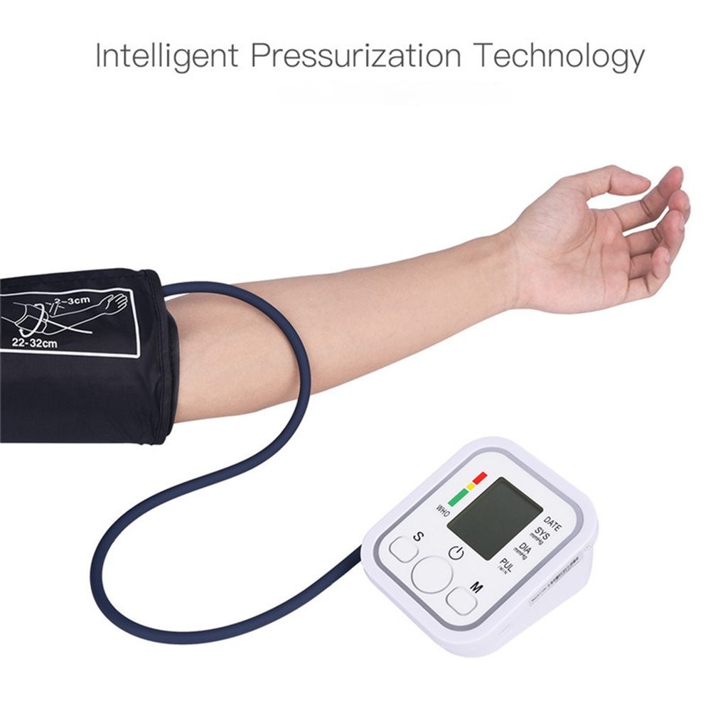 Automatic sphygmomanometer arm medical blood pressure monitor BP sphygmomanometer meter tonometer for measuring arterial pressure