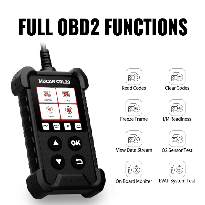 MUCAR CDL20 OBD2 Car Scanner OBD2 Auto Diagnostic Tool pk elm327 cr3001 code reader obd 2 auto diagnostic tool dropshipping