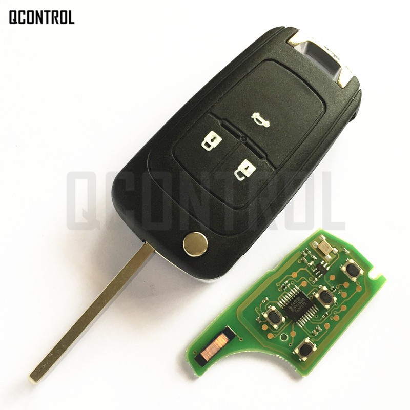 QCONTROL Car Alarm Remote Key Fit For Chevrolet Malibu Cruze Aveo Spark Sail 2/3/4 Buttons 433MHz Door Lock