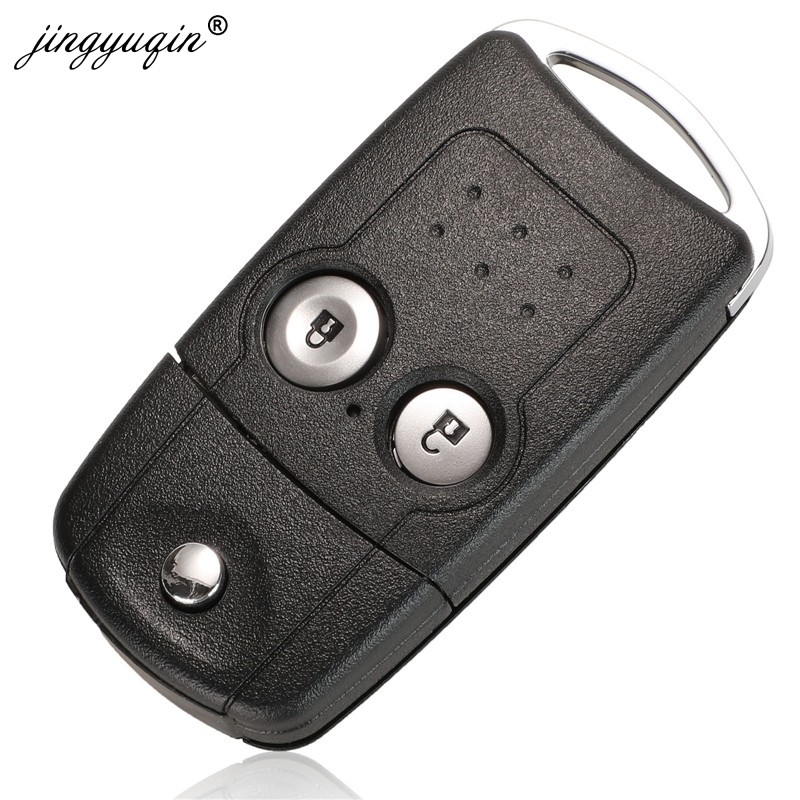 jingyuqin 2/3/4 Buttons Flip Car Remote Key Shell Fob Fit For Honda Acura Civic Accord Jazz CRV HRV Key Housing Housing Replacement