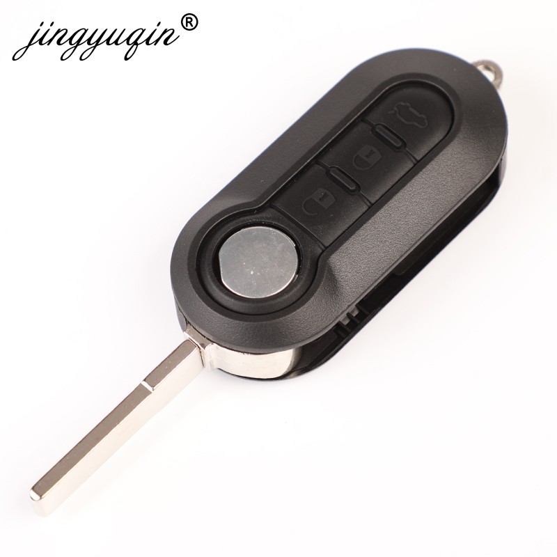 jingyuqin 3 Buttons Flip Remote Folding Key Fob Shell For Citroen Jumper Fit Peugeot Boxer 2008-2015 Replacement Case