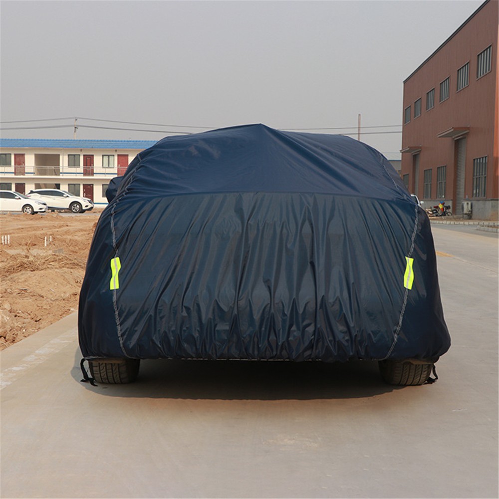 190T Universal Full Car Cover Blue Outdoor Snow Ice Dust Sun UV Shade Cover Auto Exterior Accessories Fit Suv Sedan Hatchback