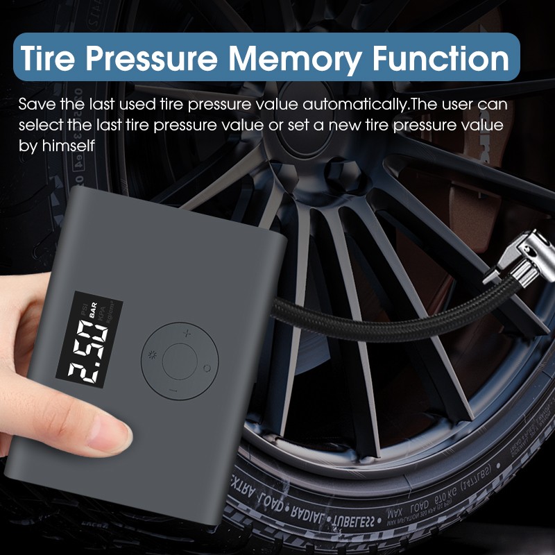 Smart Mini Car Air Pump DC12V Electric Air Compressor Digital Display Pressure Portable Tire Inflator for Motorcycle