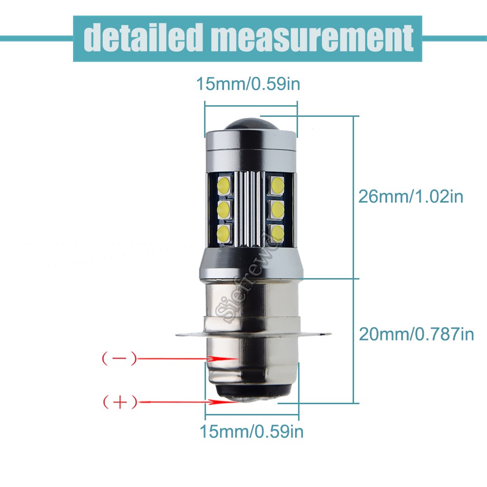 2pcs H6M P15D-25-1 PX15D T19 Led Headlight Bulb Double Beam Motorcycle Headlamp Scooter Speed ​​Bike 6V 12V 1000Lm 6000K