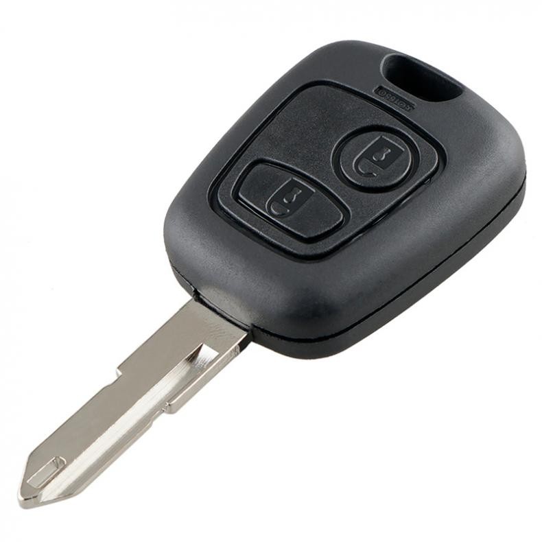 2 Buttons Car Remote Key Shell Fob Key Case With 206 Key Blade Micro Fit For Peugeot 106 107 206 207 306 307 406 407