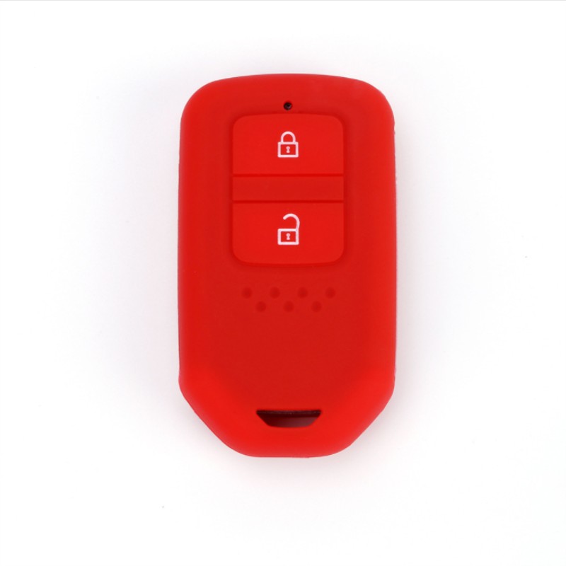 2 Button Silicone Rubber Car Key Cover Case Holder For Honda Vesel City Civic Jazz CRV Crider HRV Fit Frees Up Smart Key