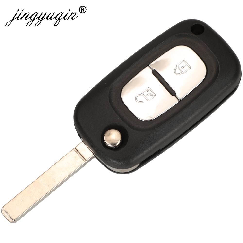 jingyuqin Flip Remote Key Fob 2/3 Buttons 433MHz ASK ID46 PCF7961 For Mercedes-Benz Citan 2012 - 2019 Smart W364