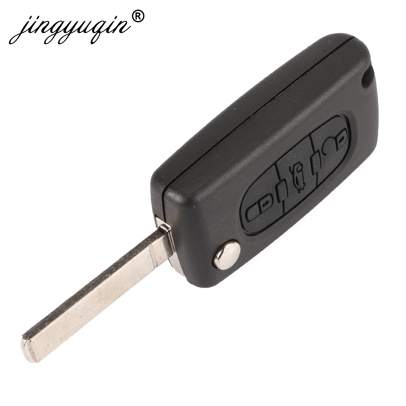 jingyuqin 433Mhz ID46 Ask FSK Car Key For Peugeot 207 307 407 208 308 408 607 Remote Key Partner 3 Buttons CE0523 Ce0536