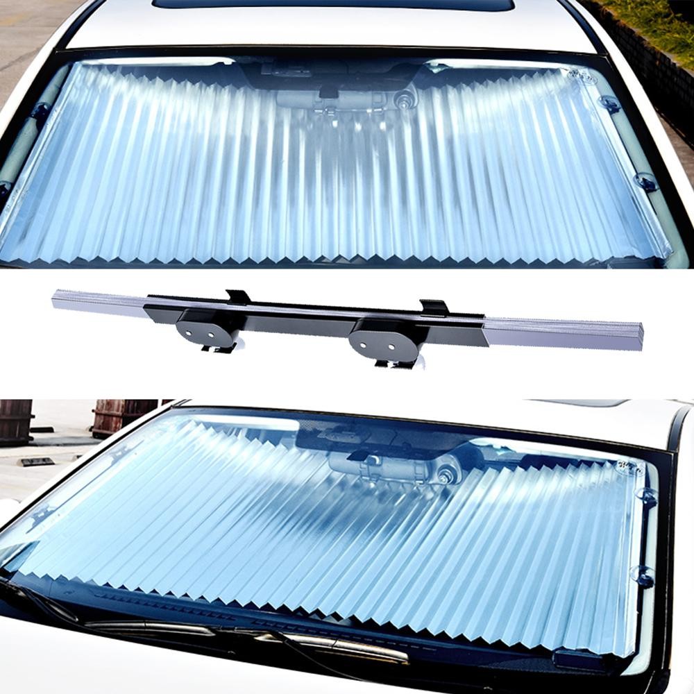 Window Sun Visor Anti UV Car Windshield Sun Blind Automatic Extension Car Cover Curtain Protection 46cm/65cm/70cm