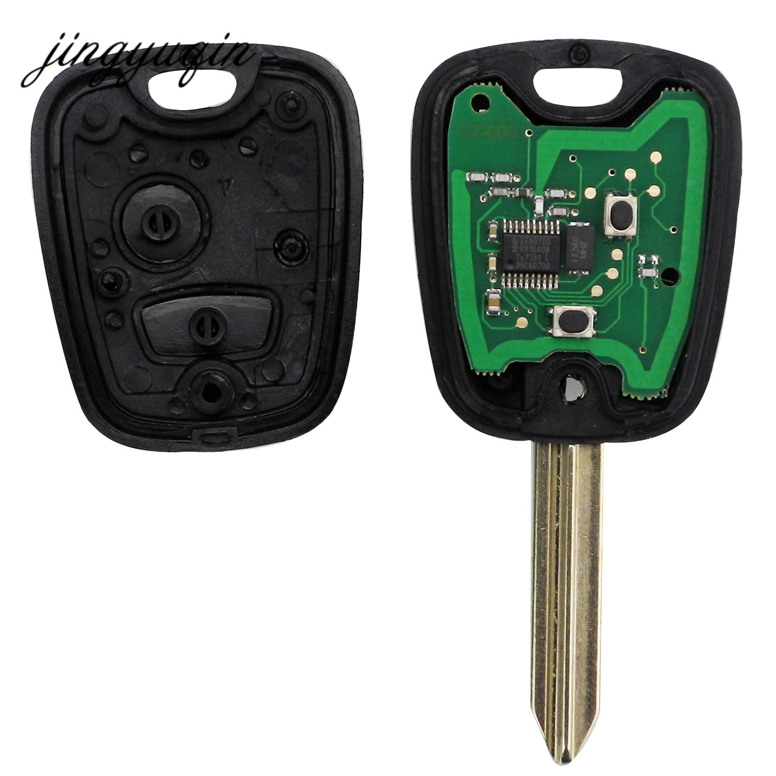 jingyuqin Remote Control Car Key 433MHz ID46 Chip For Citroen Saxo Picasso Xsara Berlingo SX9 Blade 2 Button Key Fob