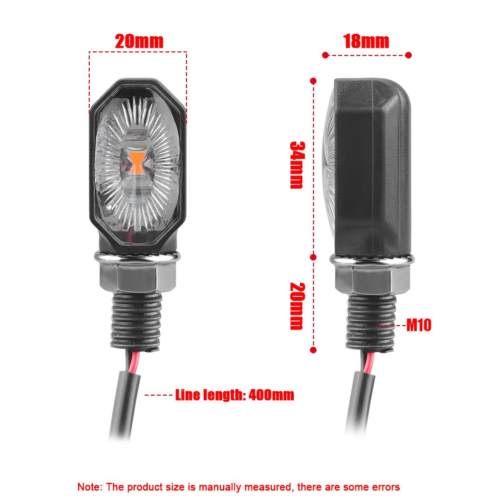 Universal Mini Motorcycle Turn Signal Light Amber Indicator Flashers Blinker Lamp For Dirt Bike For Suzuki For Honda Yamaha