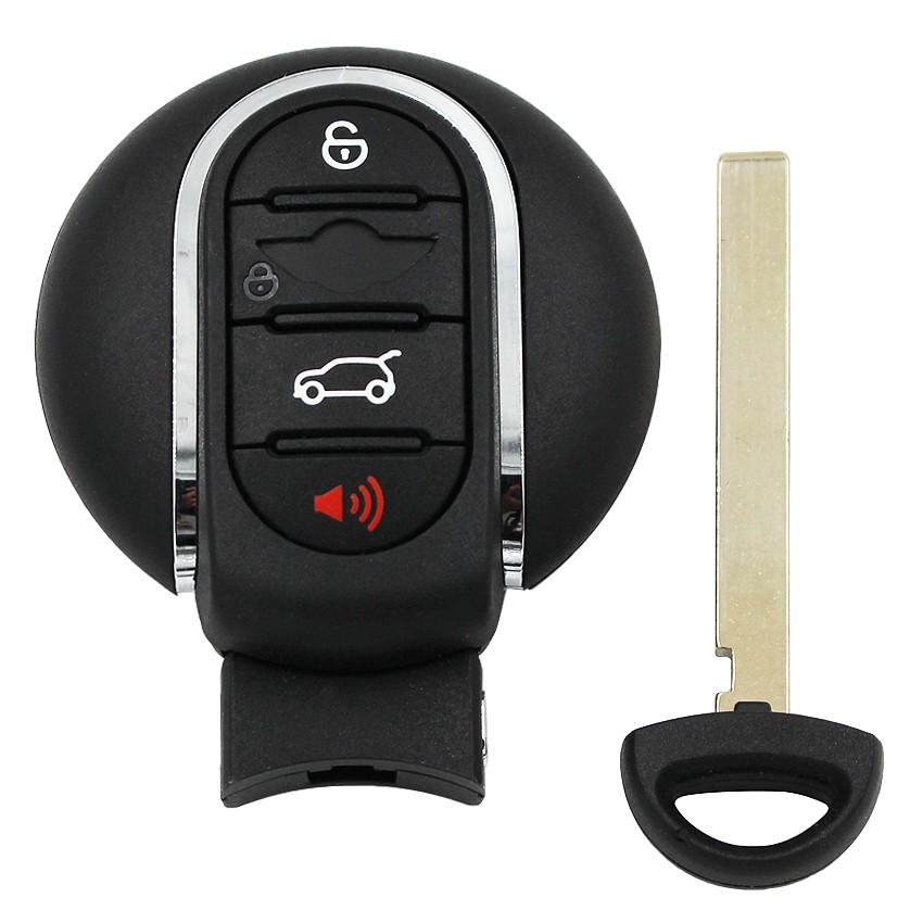 3/4 Buttons Smart Remote Car Key Shell Electronic Car Key Case Shell For BMW mini Cooper 2015 2016 2017 2018 With Emergency Key Blade