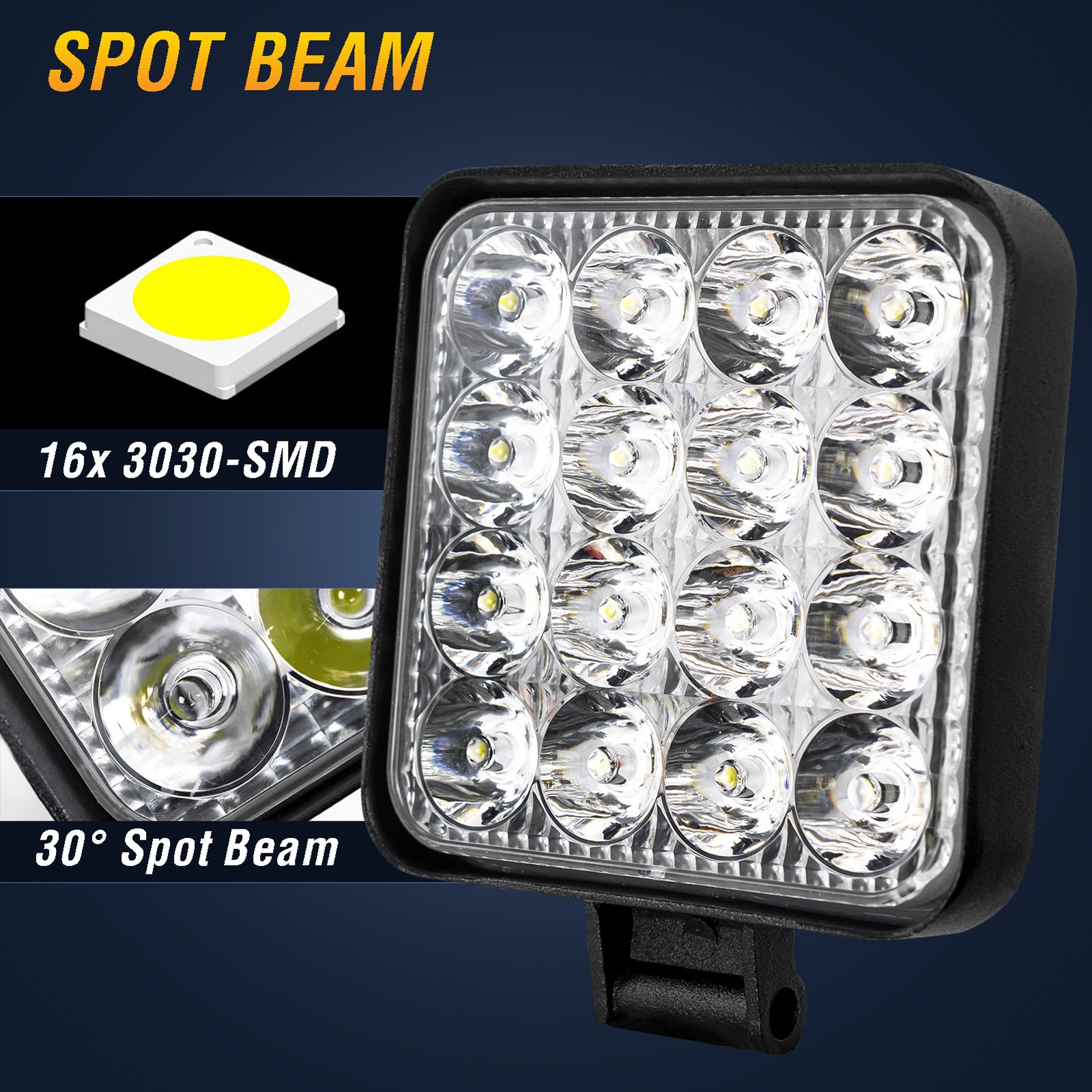 4'' 12-24V Car LED Running Lights Bar Driving Fog Light Pods Flood Beam Combo Beam Truck Reverse Light Bars SUV Offroad Headlight