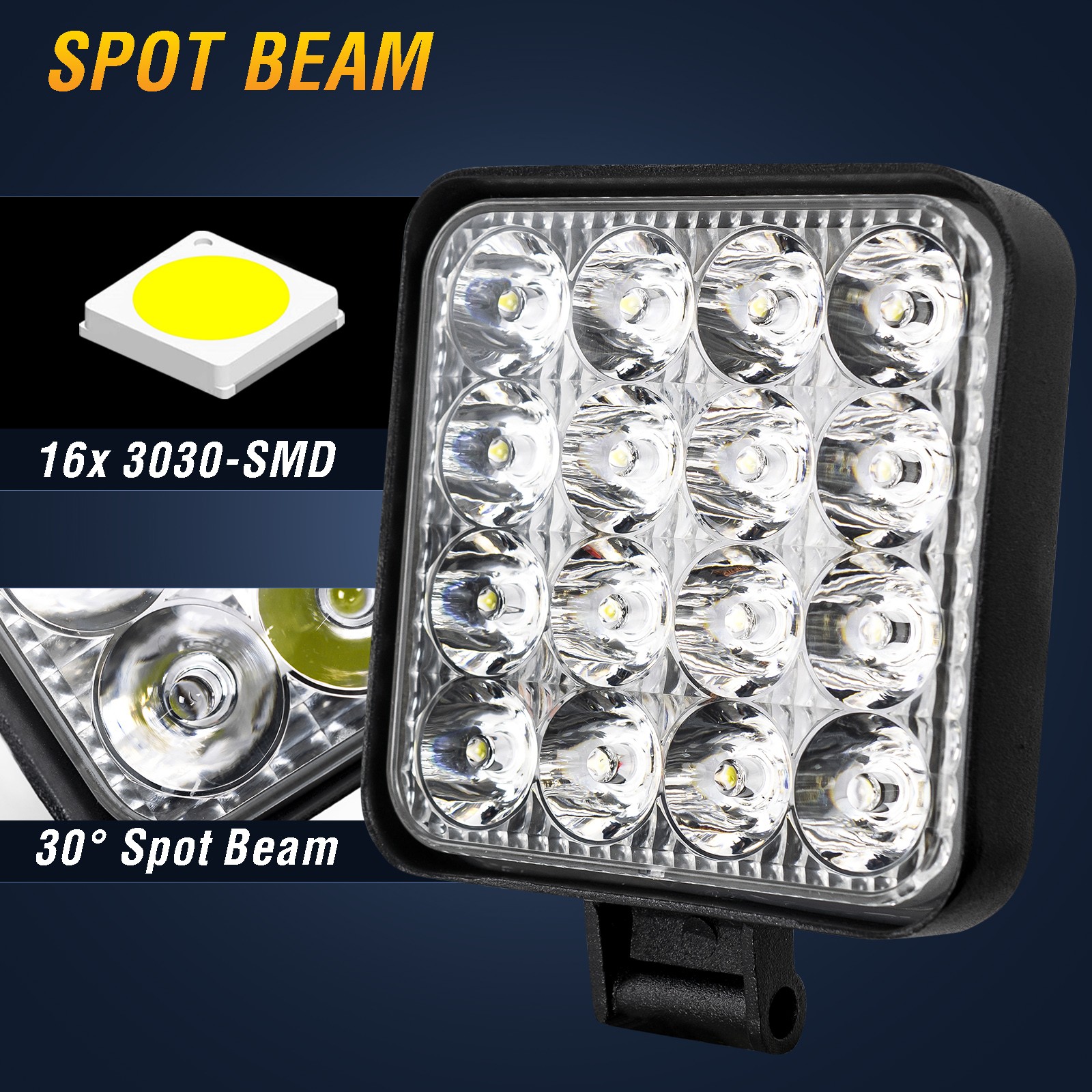 2x LED Work Light Bar 48W Spot Flood Light Driving Daytime Running Work Lamp Home Lighting Garden Backyard Garage