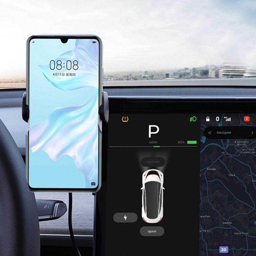 For Tesla Model 3 ModelY Car Phone Holder Wireless Charger Glasses Holder For Tesla Model3 Phone Bracket Car Interior Accessories