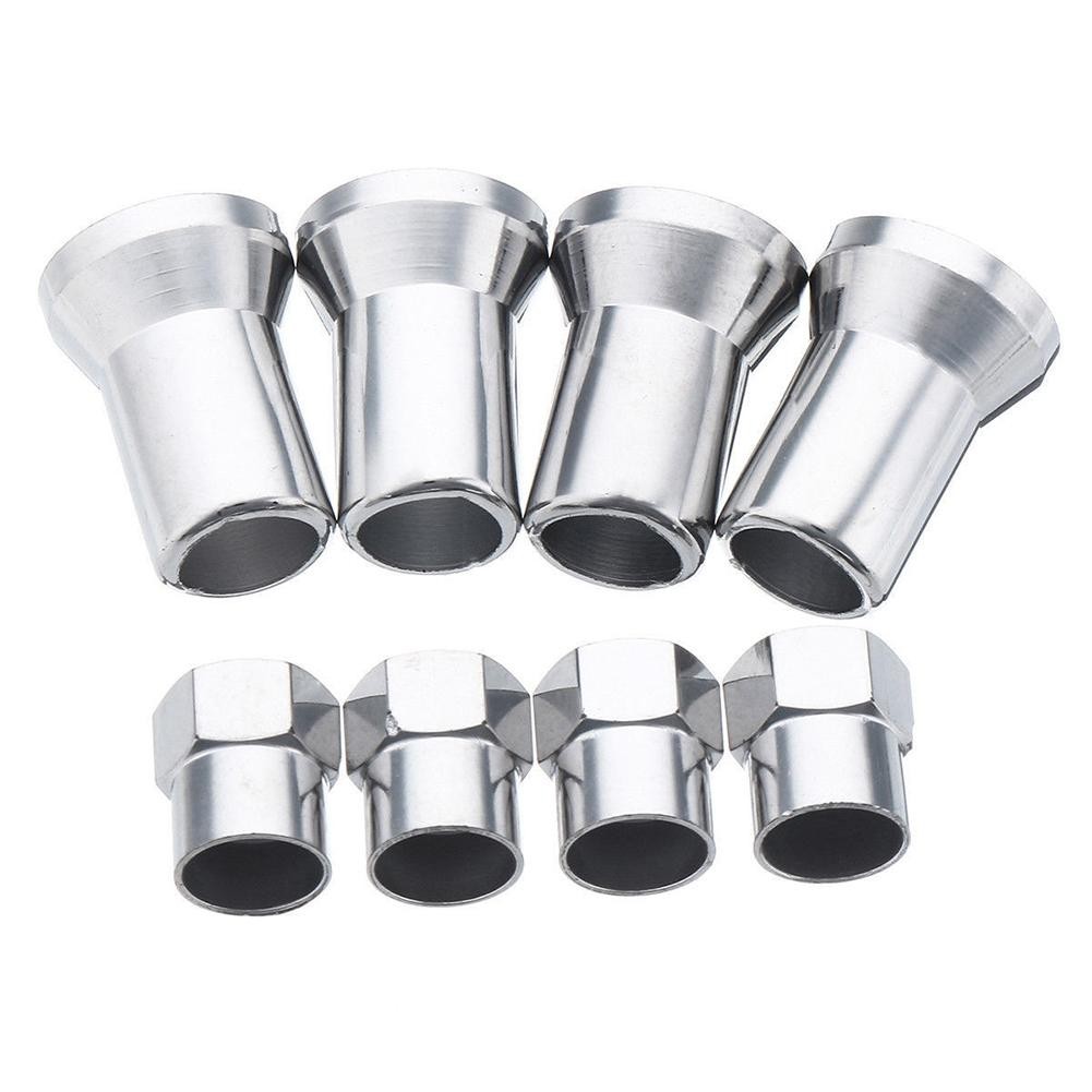 Auto 4pcs/set TR413 Chrome Car Truck Tire Wheel Tire Valve Stem Hex Caps Case w/ Sleeve Cover Left Right Front Rear