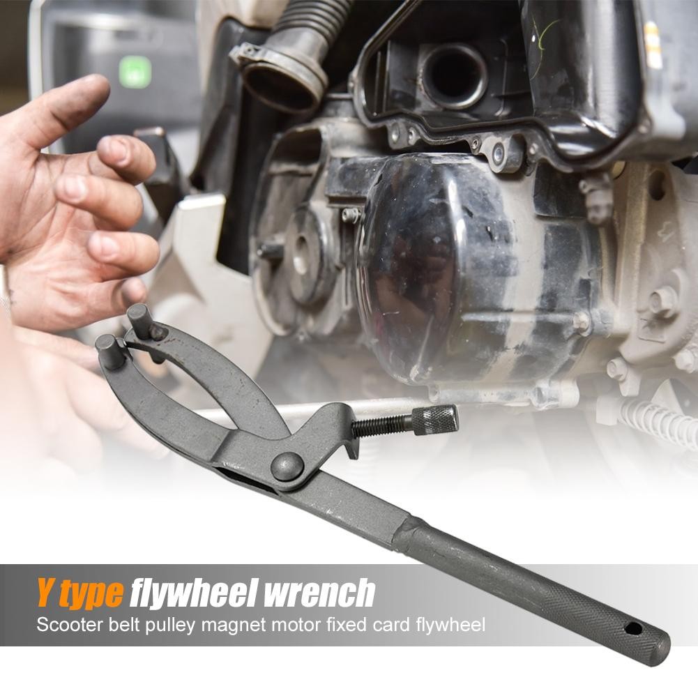 Balance Wrench Clutch Holder Remover Puller Adjustable Motorcycle ATV Scooter Spanner Durable Y-Type Motorcycle Repair Tool