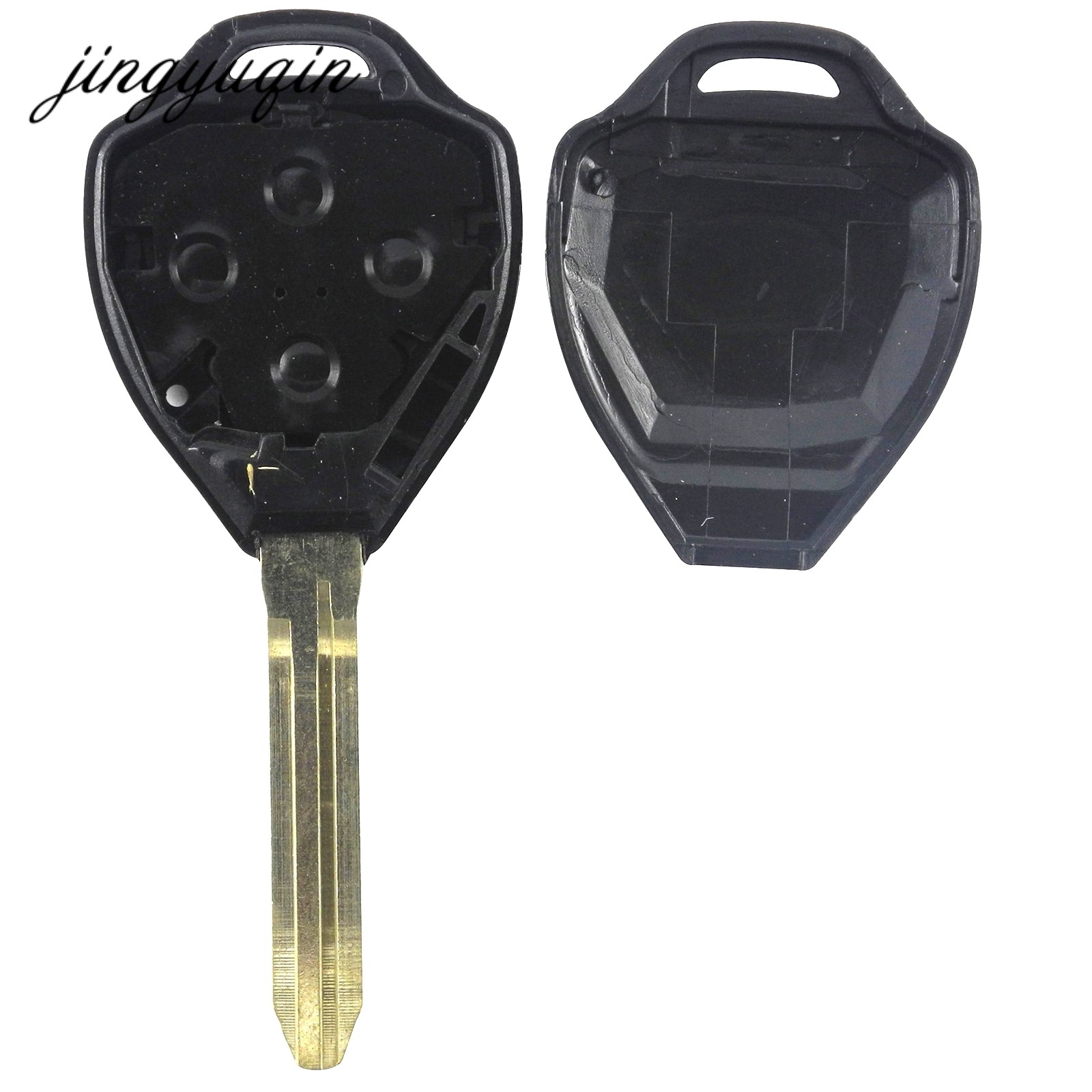 jingyuqin 10pcs/lot Remote Key Shell Case For Toyota Camry Avalon Corolla Matrix RAV4 Venza Yaris 4 Buttons Fob Cover