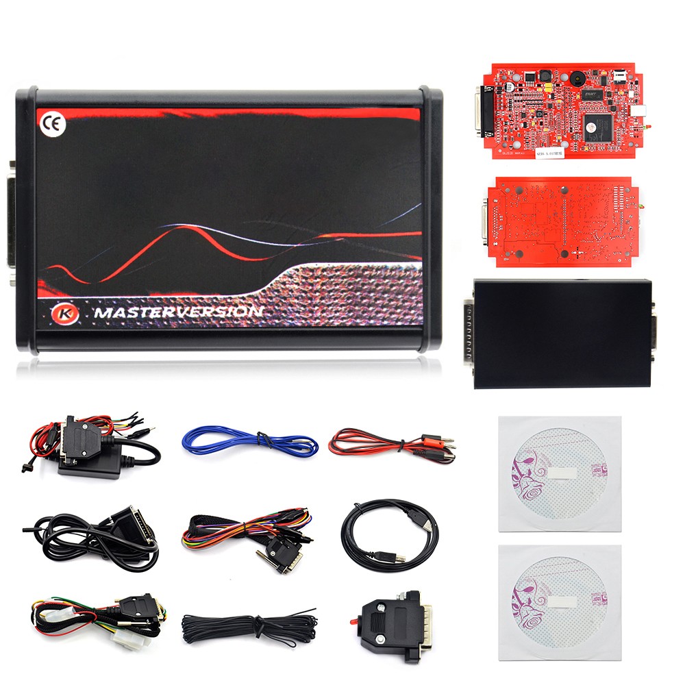 No Tokens Online 2.8 EU Red KESS KTAG V5.017 OBD2 Manager Tuning K-T V7.020 4 LED BDM Frame K-T Automotive ECU Programmer