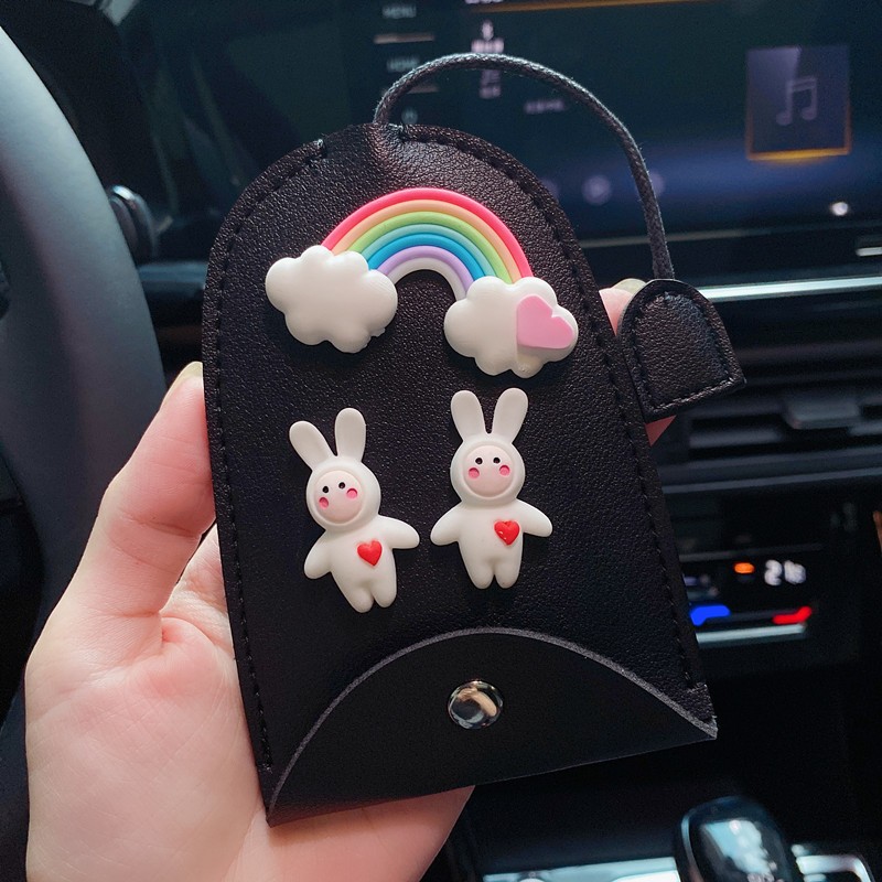 Large new cute creative auto products home car key key cover key chain pendant car key car accessories coin purse gift