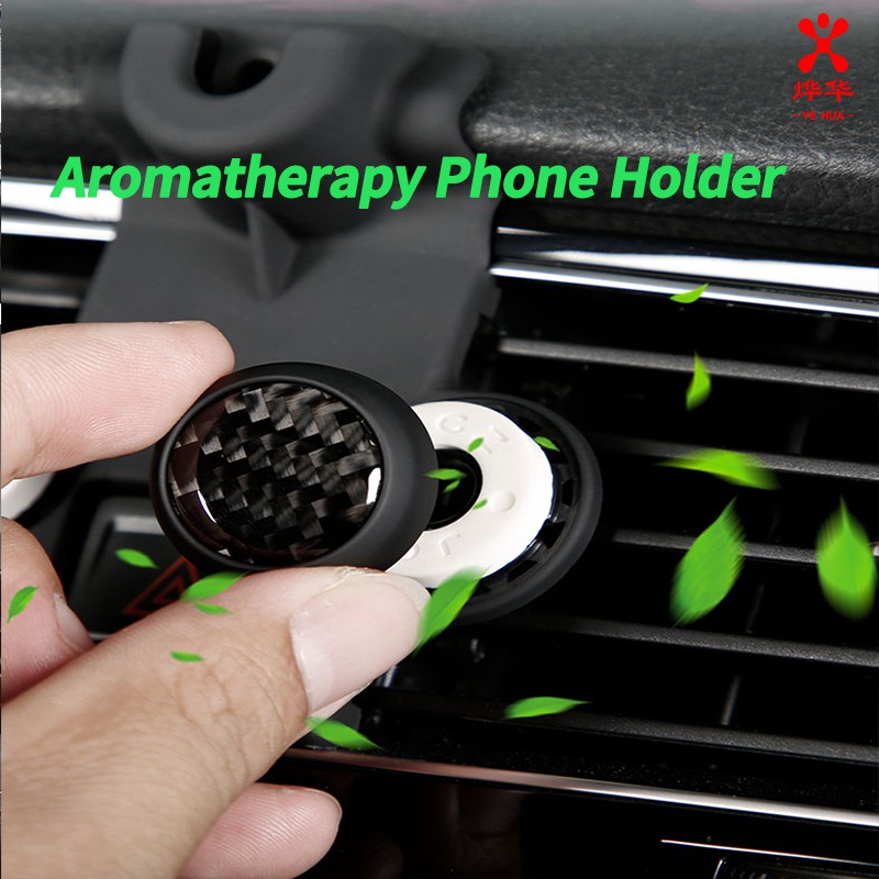 Specialized interior carbon fiber custom aromatherapy phone holder stand for VW Golf 7 7.5 MK7 2013-2019 mobile phone bracket