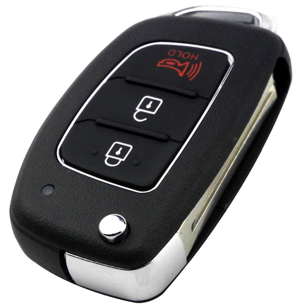 jingyuqin 10pcs/lots 3/4BTN Remote Key Fob Shell For Hyundai HB20 Santa Fe IX35 IX45 Accent I40 Flip Flip Key Cover