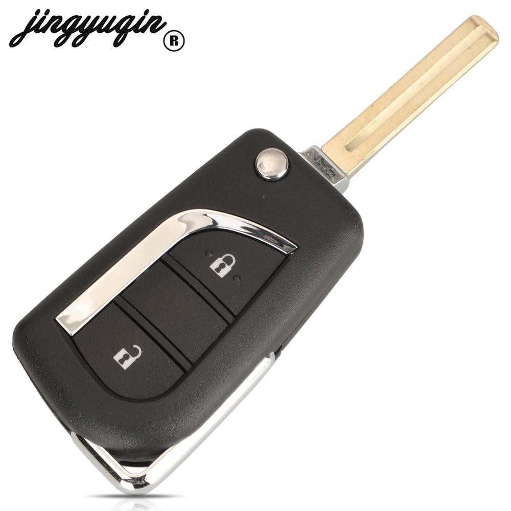 jingyuqin 2 Buttons For Toyota Hilux 2015 2020 Flip Remote Car Key 433MHz 8A Fob Chip FCC ID: BA2TA P/N: 89070-0KB40