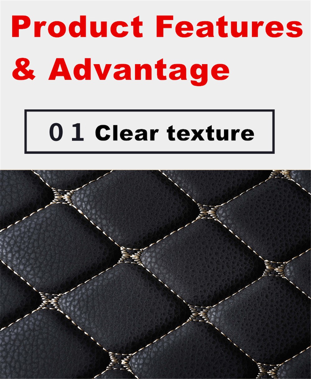 Cengair Car Trunk Mat All Weather Auto Tail Boot Luggage Pad Carpet High Side Cargo Liner Fit For Ford Escort 2015 2016 17-2021