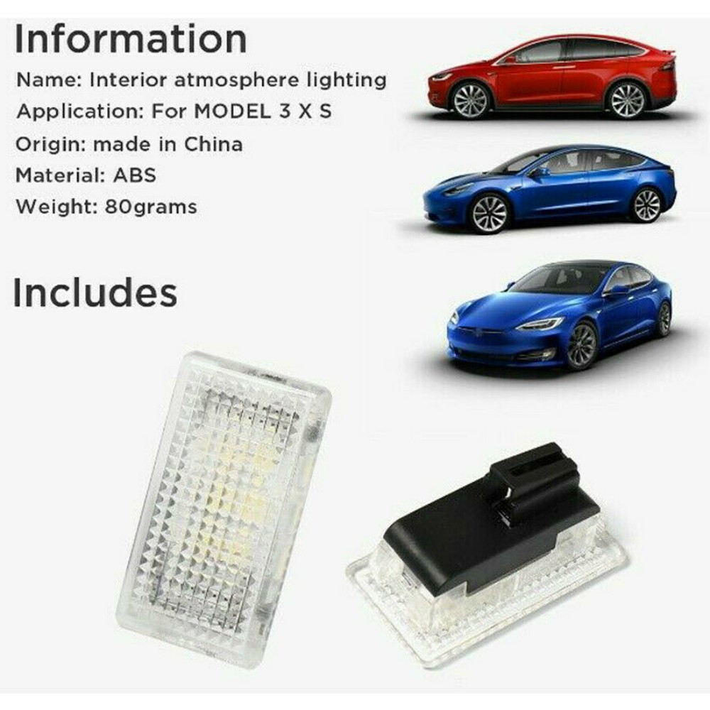 Ultra Bright Ambient LED Light For Tesla Model X S 3 Car Door Fotoil Atmosphere Interior Decorative Lamp Auto Trunk Lighting