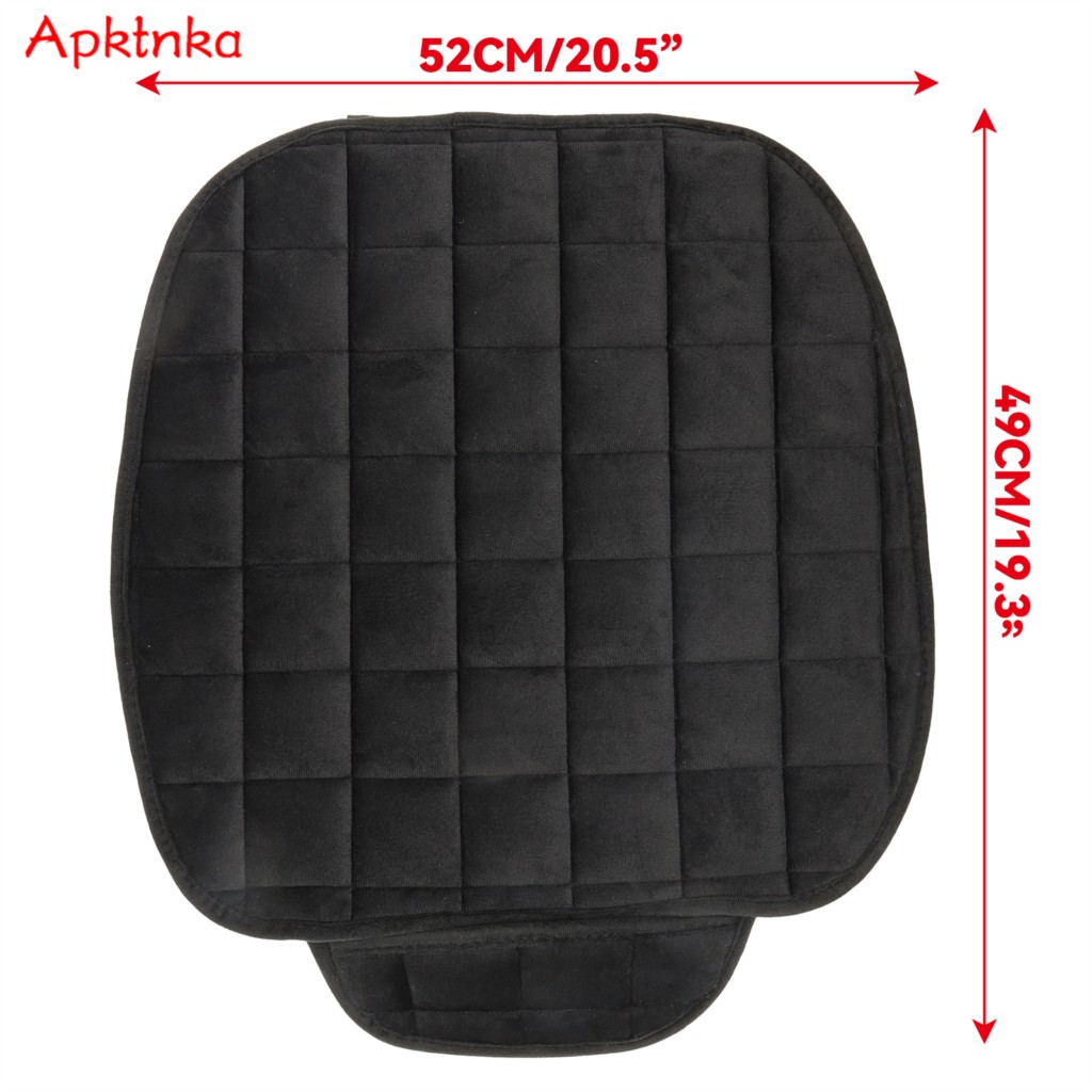 Car Seat Cover Front Rear Flocking Cloth Cushion Non Slide Winter Auto Protector Mat Cushion Keep Warm Universal Fit Truck Suv Van