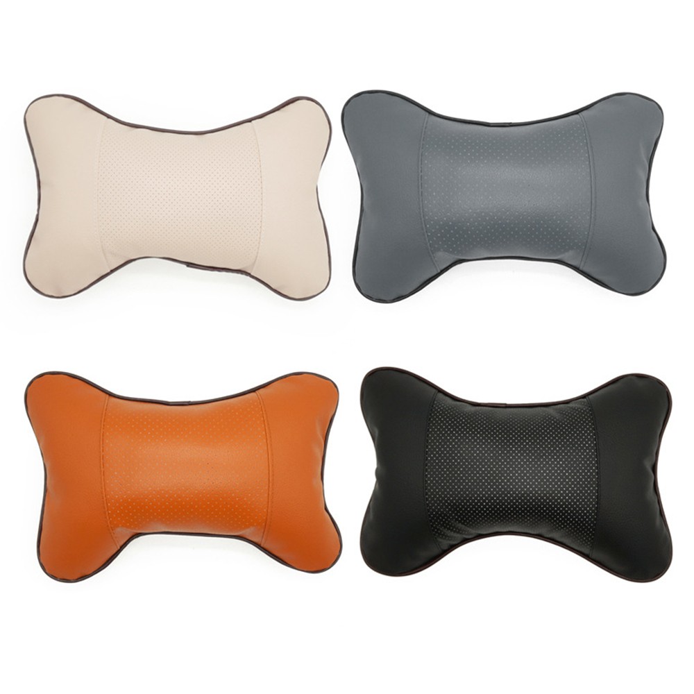 1PC Universal Car Neck Pillows PU Leather Breathable Mesh Auto Auto Neck Pillow Headrest Seat Cushion Auto Interior Accessories