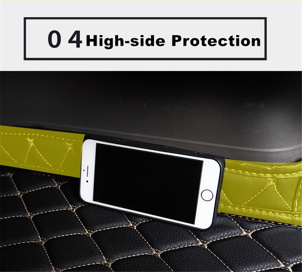 SJ 6 Colors Waterproof Car Trunk Mat Cargo Liner Boot Pad Fit for Volkswagen VW Jetta (2006-07-08-09-10-11-12-13-14-2019 Year)