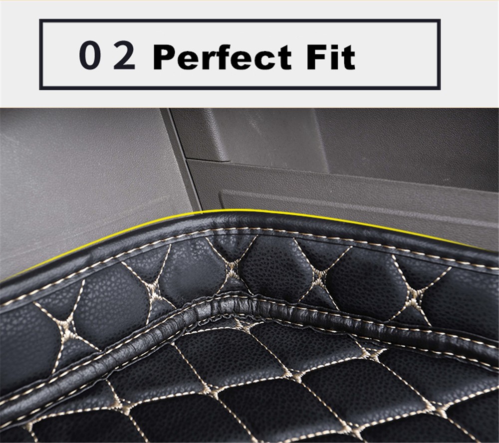 SJ 6 Color Waterproof Car Trunk Mat Boot Tray Liner Rear Cargo Pad Fit For Chevrolet Malibu (2012-13-14-15-2016-2017-2018 Year)