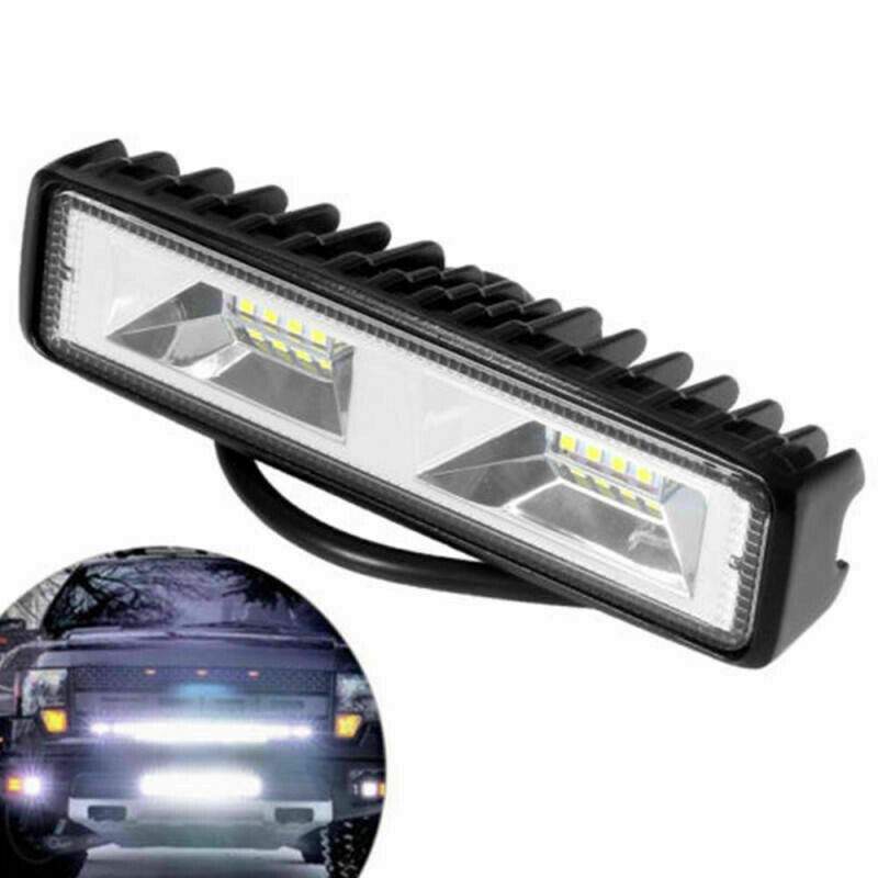 48W DRL LED Spot Flood Work Light Worklight 9-32V 12V LED Running Lights for Off-Road Vehicle SUV Cars Truck Black Shell