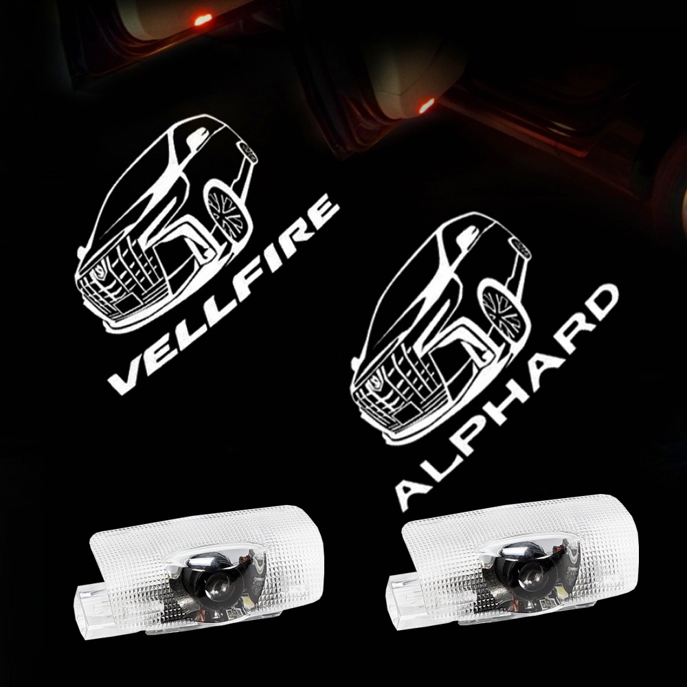 2pcs Courtesy Alvar Logo Badge Light For Toyota Alphard Vellfire Car Styling Toyota Vellfire Car Door Light Toyota Foot Lamp